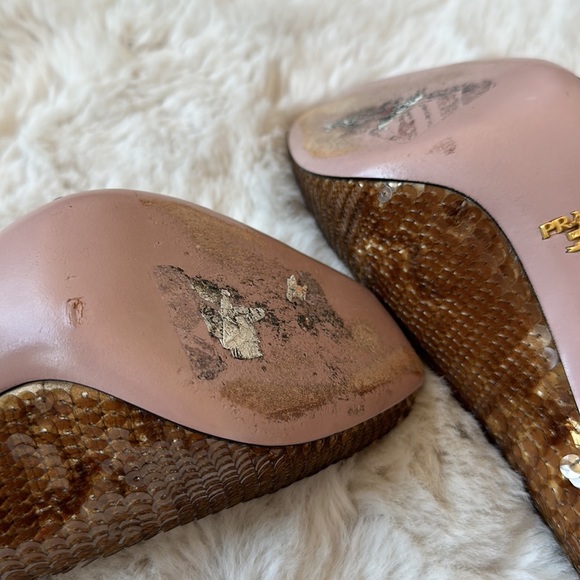 AUTHENTIC PRADA SEQUINED SHOES - Picture 7 of 10